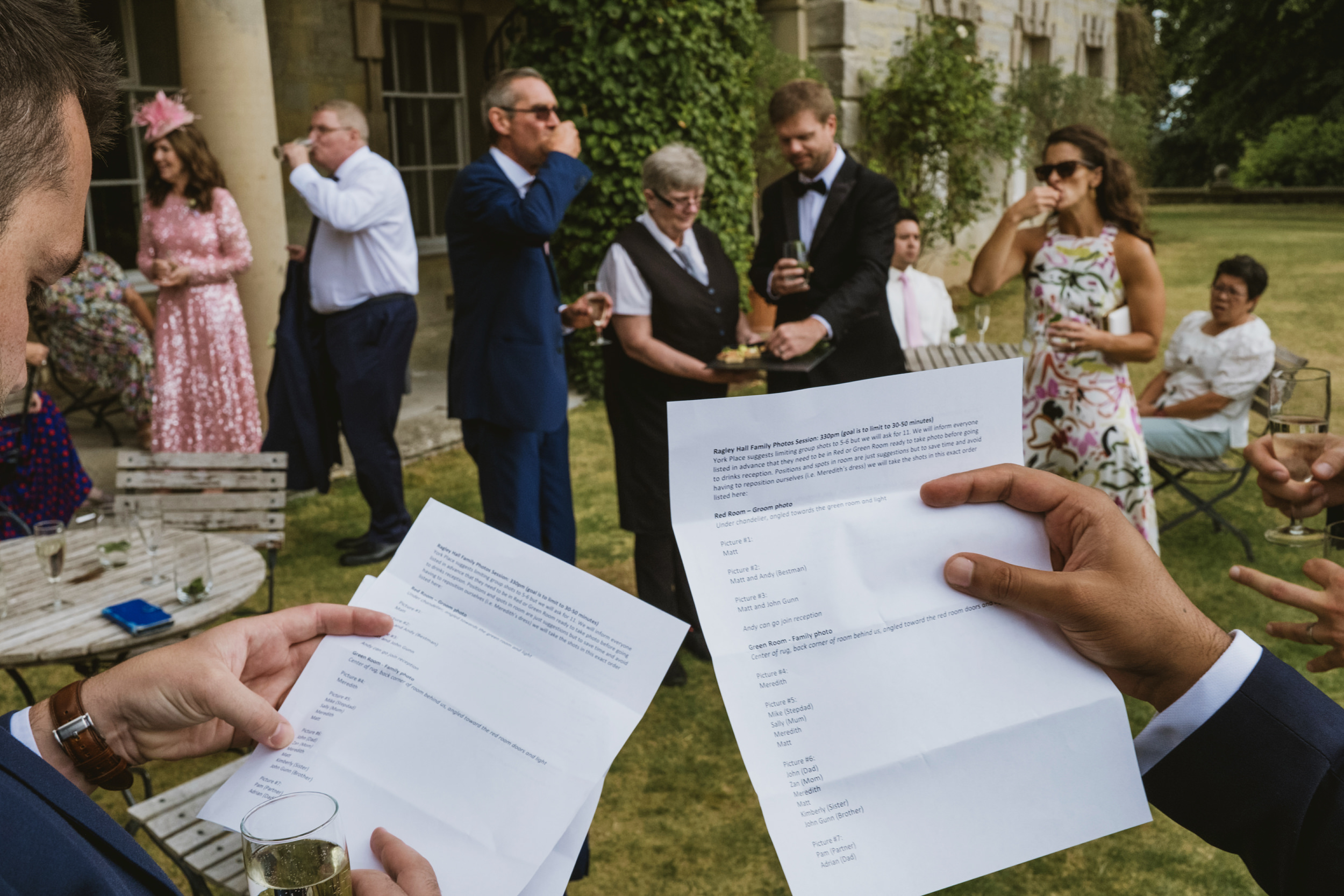The discipline of the wait; finding the unusual in the usual at a Warwickshire wedding.