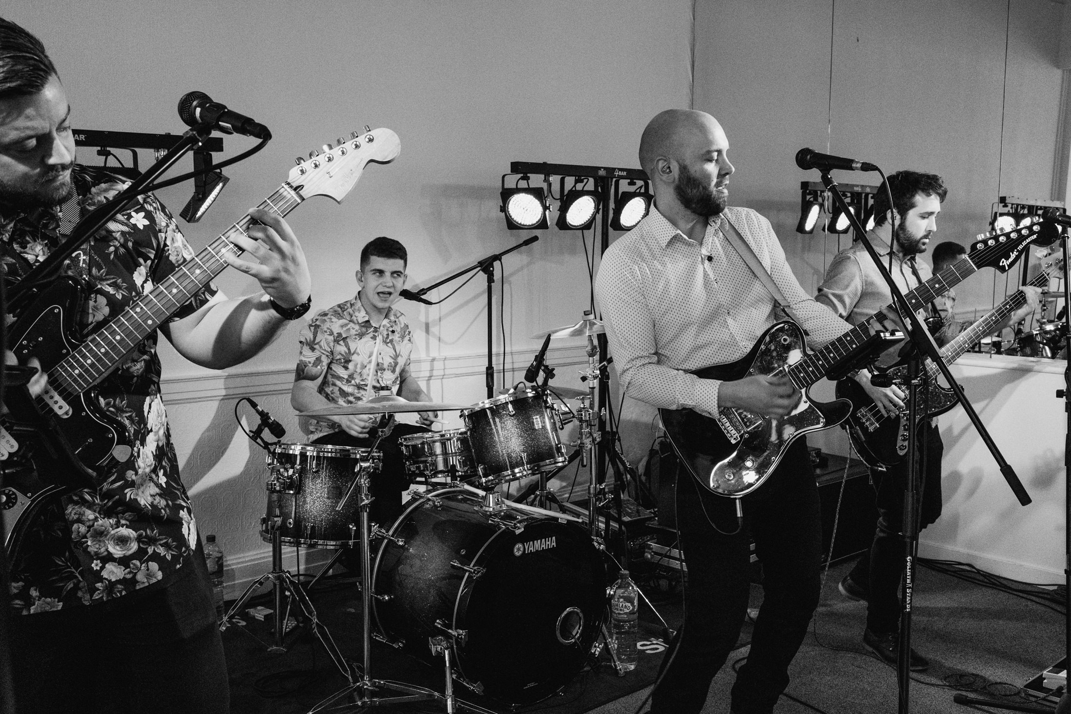 Band performing live music on stage